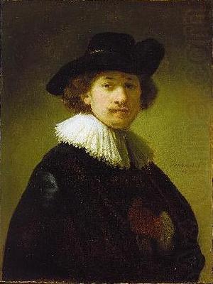 REMBRANDT Harmenszoon van Rijn Self-portrait with hat china oil painting image